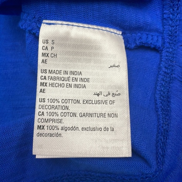 JM Collection Blouse sleeveless blue w/silver embroidery V-neck 100% cotton Sz S - Picture 9 of 11